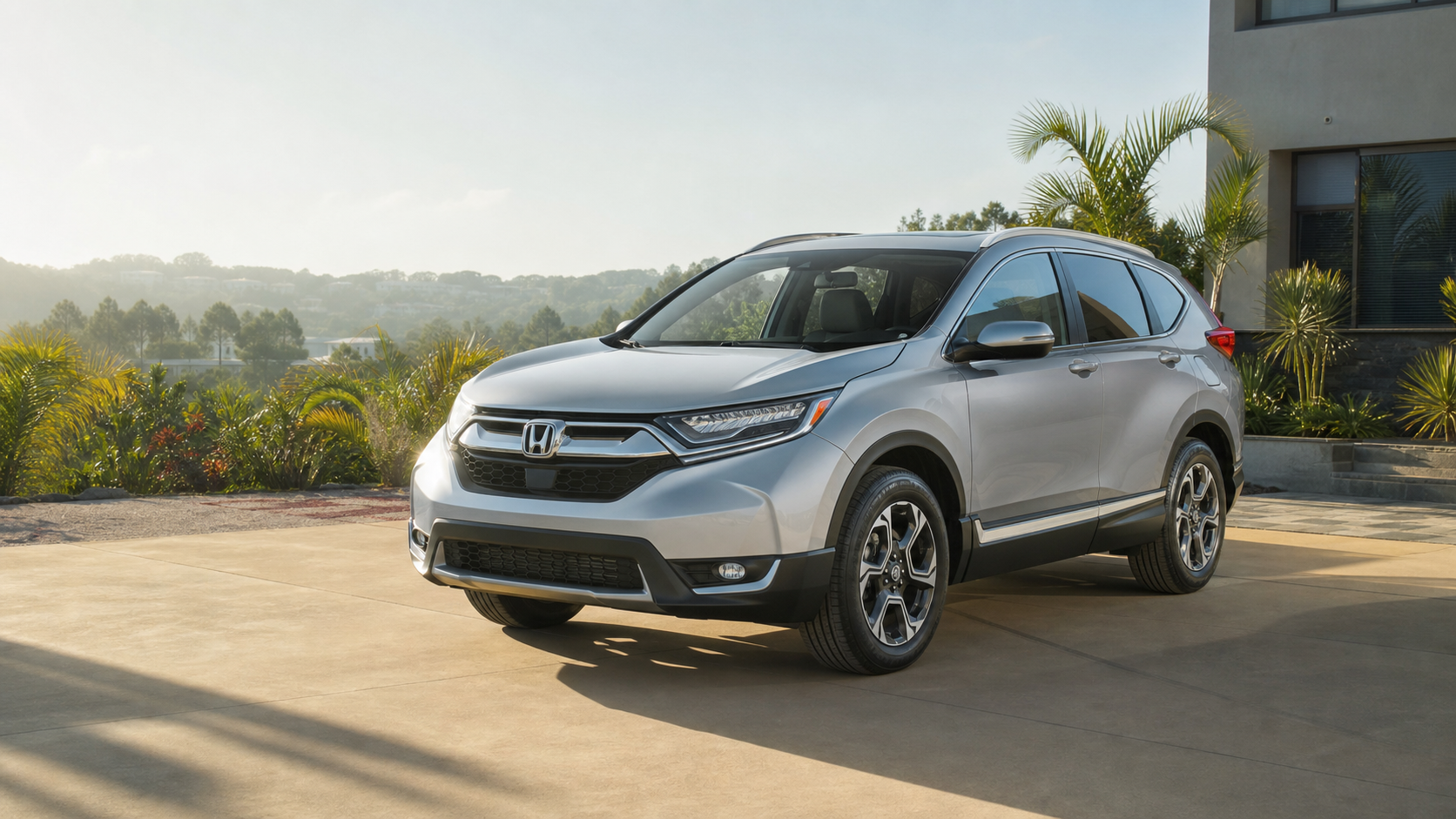 Silver 2019 Honda CR-V ready for rental